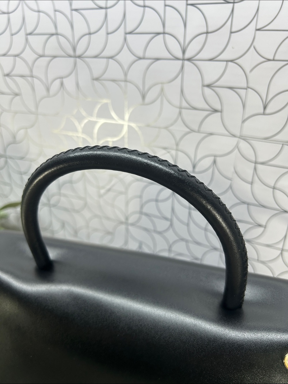 6552 kate spade Black Leather Satchel with Pearl Studs 270936552 - Picture 5 of 11